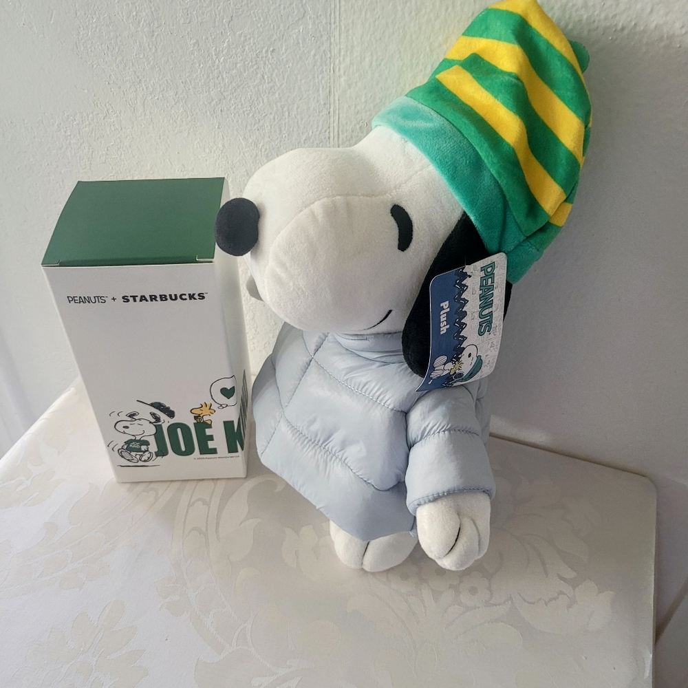 Snoopy Plush with Hat & Joe Kind Peanut Mug